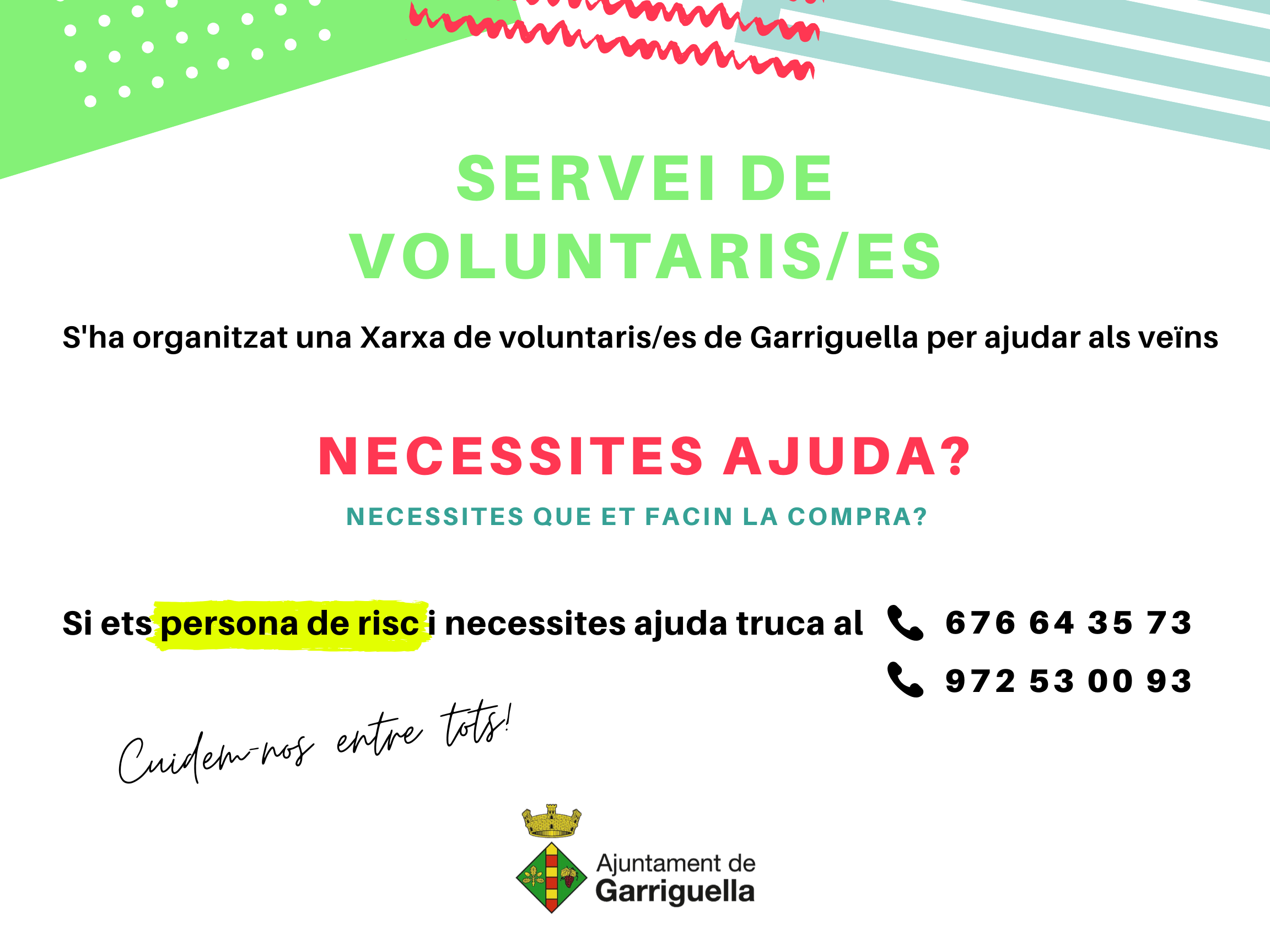S'ha organitzat una Xarxa de voluntaris_es de Garriguella per ajudar els veïns a fer les necessitats bàsiques. (3)